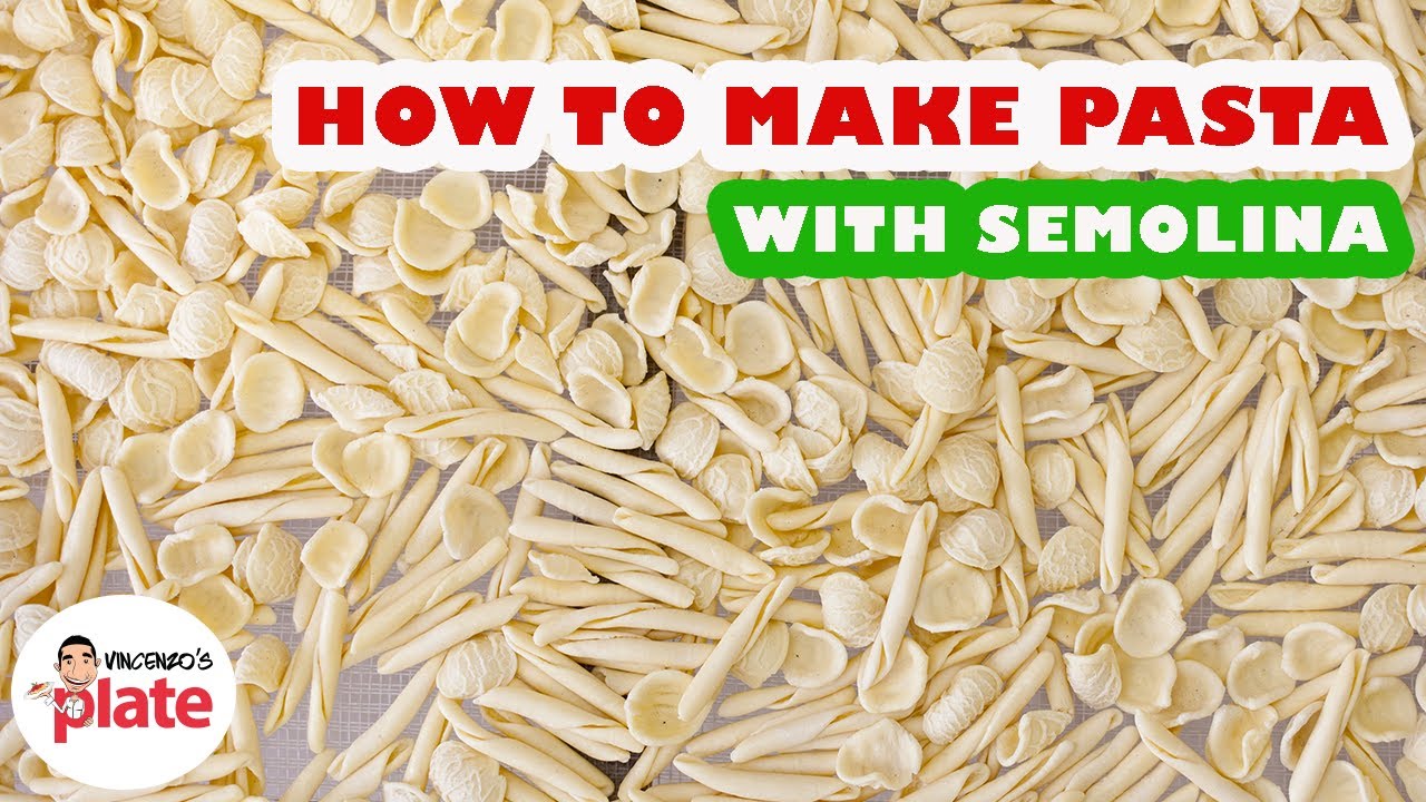 How to Make Pasta with SEMOLINA FLOUR - Eggless Pasta Dough - Italian Food