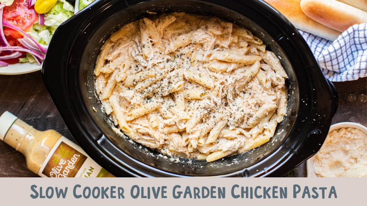 Slow Cooker Olive Garden Chicken Pasta {Fun and new recipe to try