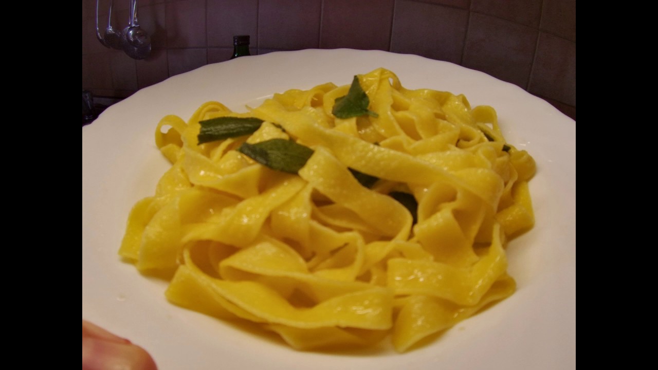 pasta recipe from Italy tagliatelle butter & sage ...