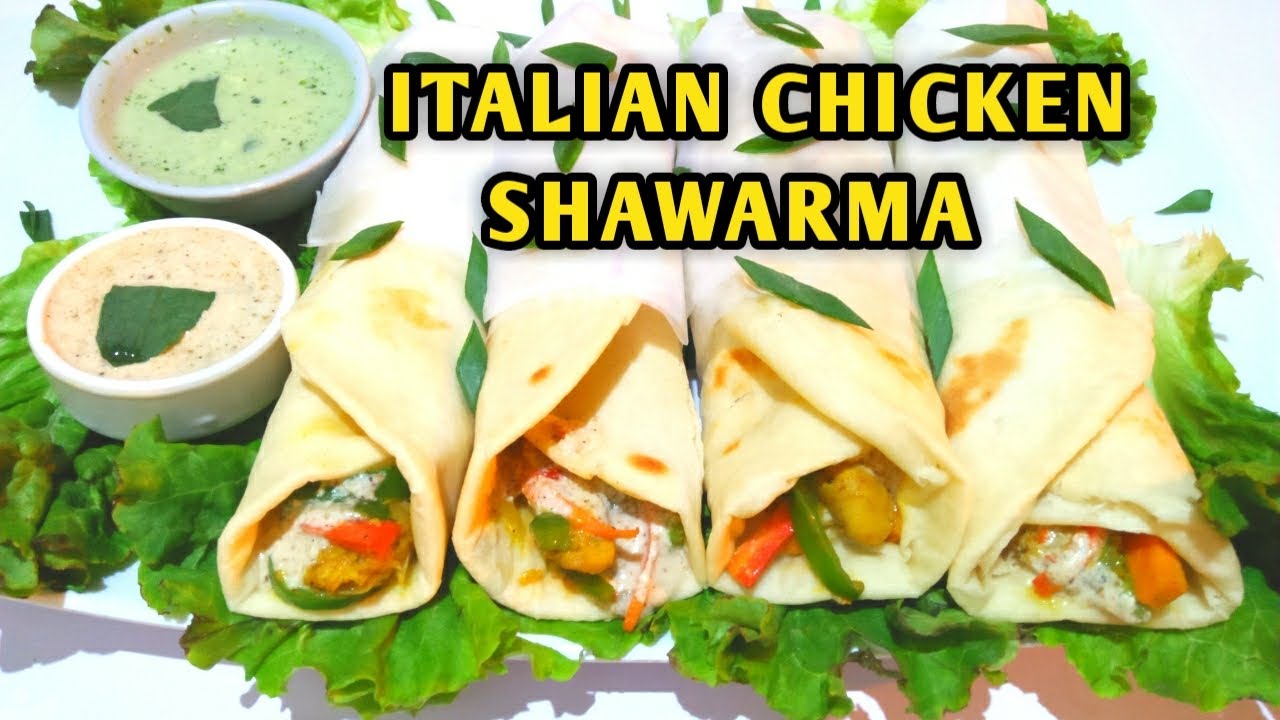 Italian Chicken Shawarma Recipe Ll Red Sauce Chicken Shawarma Recipe Ll